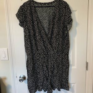 LOFT Black & White Polka Dot Romper